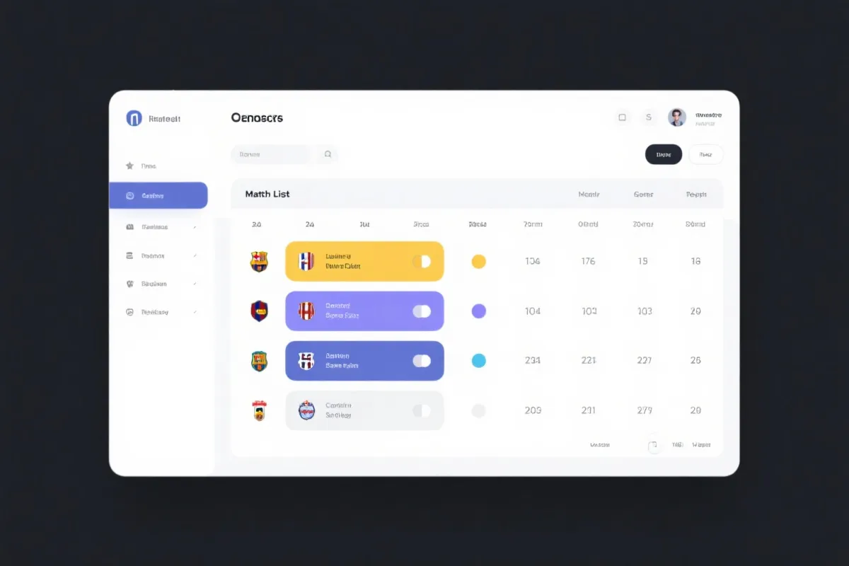 赛程与赛果列表的示意图